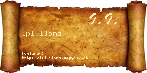 Ipi Ilona névjegykártya