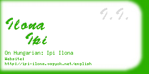 ilona ipi business card